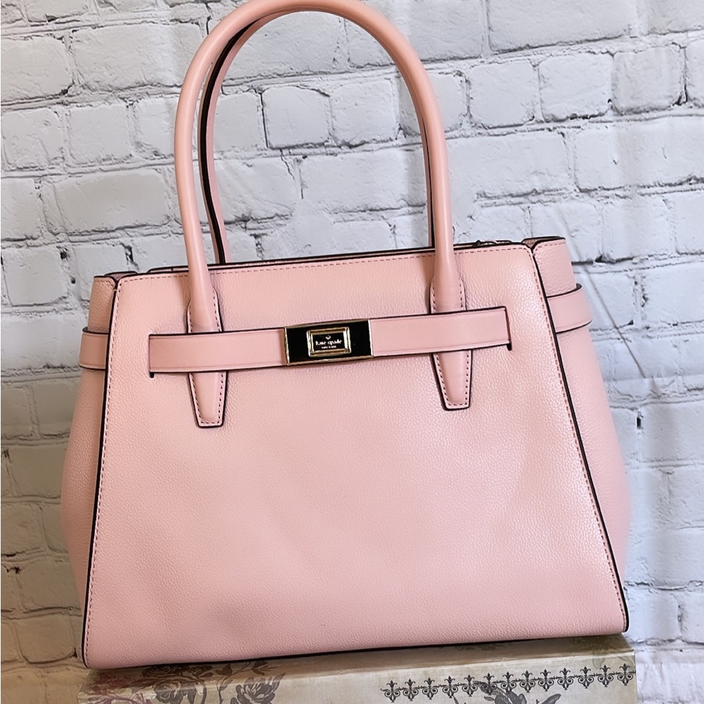 *KATE Spade ♠️ *Lucia  Refined Grain LEATHER MEDIUM SATCH - Picture 6 of 13